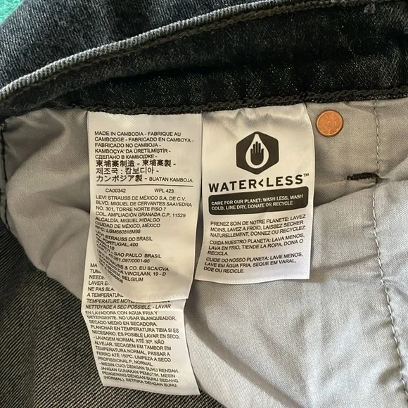 Levi’s Ribcage Straight Ankle buttonfly black denim jeans waist 30 - Picture 5 of 16